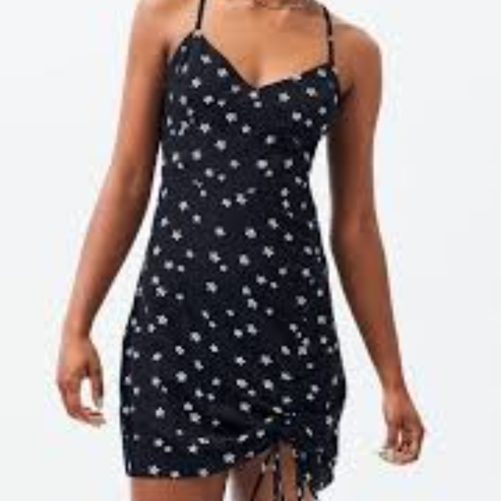 Pacsun black floral mini dress